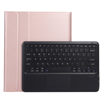 A970-A Splittable Bluetooth Keyboard Leather Tablet Case for Samsung Galaxy Tab S8+ / S7 FE T730 / S7+ T970 / T975, with Touchpad & Holder(Rose Gold) - Samsung Keyboard by buy2fix | Online Shopping UK | buy2fix