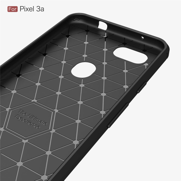Brushed Texture Carbon Fiber TPU Case for Google Pixel 3a(Navy Blue) - Google Cases by buy2fix | Online Shopping UK | buy2fix