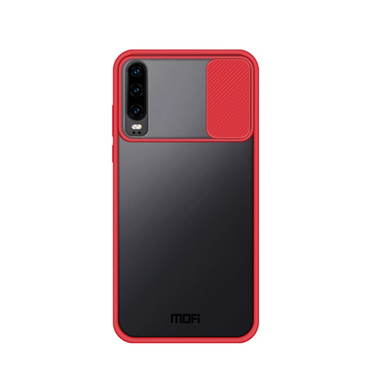 For Huawei P40 Pro+ MOFI Xing Dun Series PC + TPU Anti-peep Waterproof And Anti-drop All-inclusive Protective Shell, Translucent Frosted(Red) - Huawei Cases by MOFI | Online Shopping UK | buy2fix