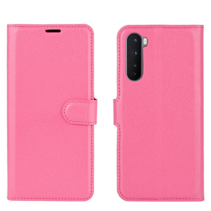 For OnePlus Nord Litchi Texture Horizontal Flip Protective Case with Holder & Card Slots & Wallet(Rose red) - OnePlus Cases by buy2fix | Online Shopping UK | buy2fix