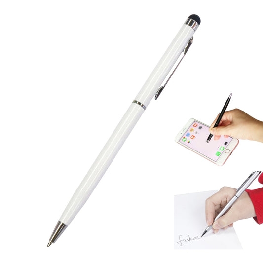 AT-18 3 in 1 Rotary Mobile Phone Touch Screen Handwriting Pen is Suitable for Apple / Huawei / Samsung(White) - Stylus Pen by buy2fix | Online Shopping UK | buy2fix