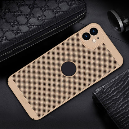 For iPhone 12 mini MOFi Honeycomb Texture Breathable PC Shockproof Protective Back Cover Case (Gold) - iPhone 12 mini Cases by MOFI | Online Shopping UK | buy2fix