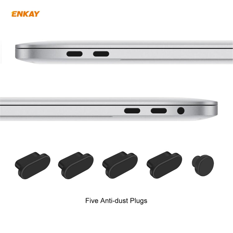 ENKAY 3 in 1 Matte Laptop Protective Case + EU Version TPU Keyboard Film + Anti-dust Plugs Set for MacBook Pro 16 inch A2141 (with Touch Bar)(Purple) - MacBook Pro Cases by ENKAY | Online Shopping UK | buy2fix