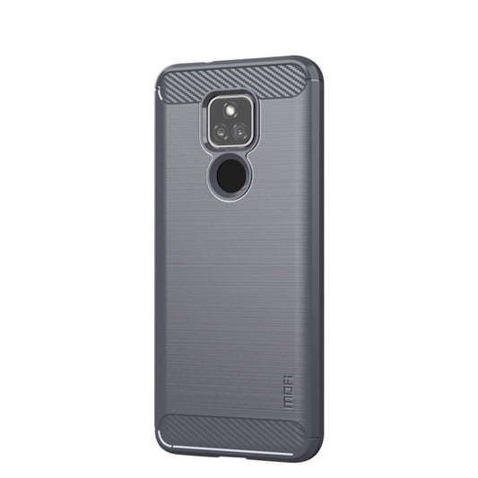 For Motorola Moto G Play 2021 MOFI Gentleness Series Brushed Texture Carbon Fiber Soft TPU Case(Gray) - Motorola Cases by MOFI | Online Shopping UK | buy2fix