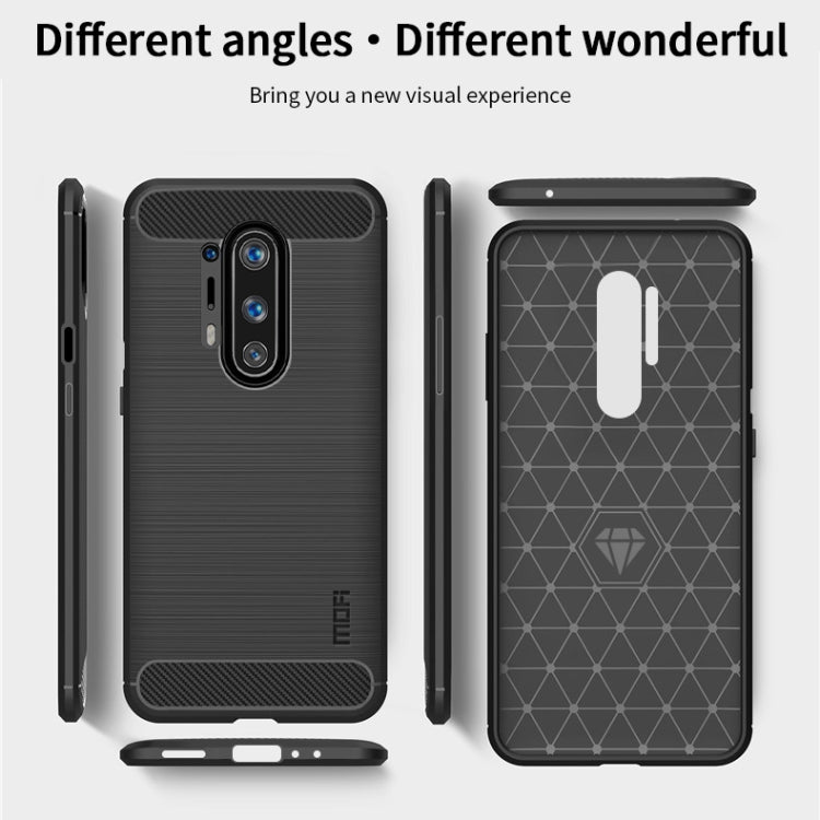 For OnePlus 8 Pro MOFI Gentleness Series Brushed Texture Carbon Fiber Soft TPU Case(Grey) - OnePlus Cases by MOFI | Online Shopping UK | buy2fix