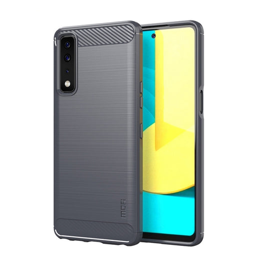 For LG Stylo 7 5G MOFI Gentleness Series Brushed Texture Carbon Fiber Soft TPU Case(Grey) - LG by MOFI | Online Shopping UK | buy2fix