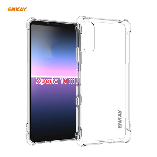 For Sony Xperia 10 III ENKAY Hat-Prince Clear TPU Shockproof Case Soft Anti-slip Cover - Sony Cases by ENKAY | Online Shopping UK | buy2fix