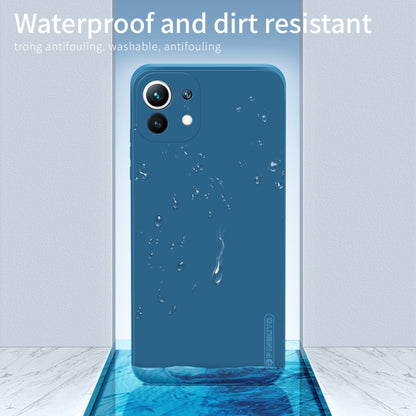 For Xiaomi Mi 11 Lite PINWUYO Touching Series Liquid Silicone TPU Shockproof Case(Blue) - Xiaomi Cases by PINWUYO | Online Shopping UK | buy2fix