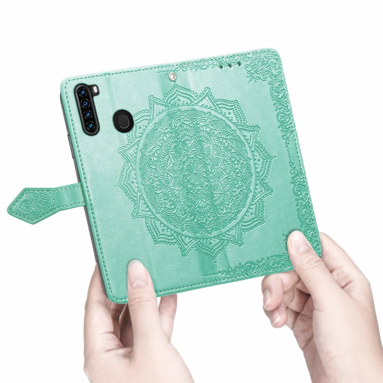 For Blackview A80 Pro Mandala Flower Embossed Horizontal Flip Leather Case with Holder & Three Card Slots & Wallet & Lanyard(Green) - More Brand by buy2fix | Online Shopping UK | buy2fix