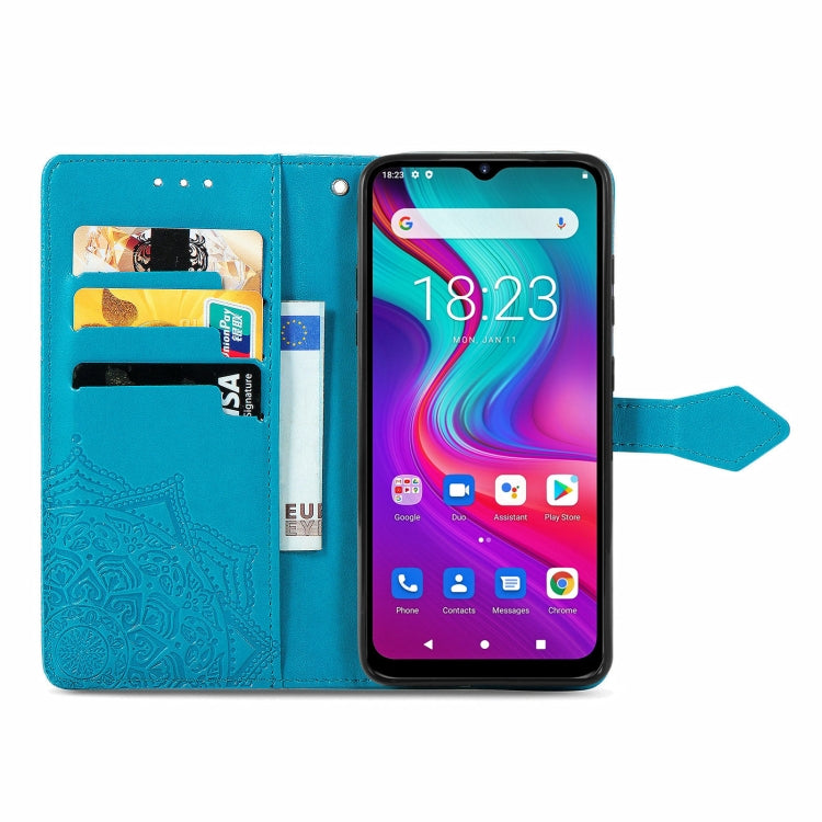 For Doogee X96 Pro Mandala Flower Embossed Horizontal Flip Leather Case with Holder & Three Card Slots & Wallet & Lanyard(Blue) - More Brand by buy2fix | Online Shopping UK | buy2fix