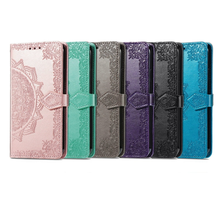 For Doogee X96 Pro Mandala Flower Embossed Horizontal Flip Leather Case with Holder & Three Card Slots & Wallet & Lanyard(Blue) - More Brand by buy2fix | Online Shopping UK | buy2fix