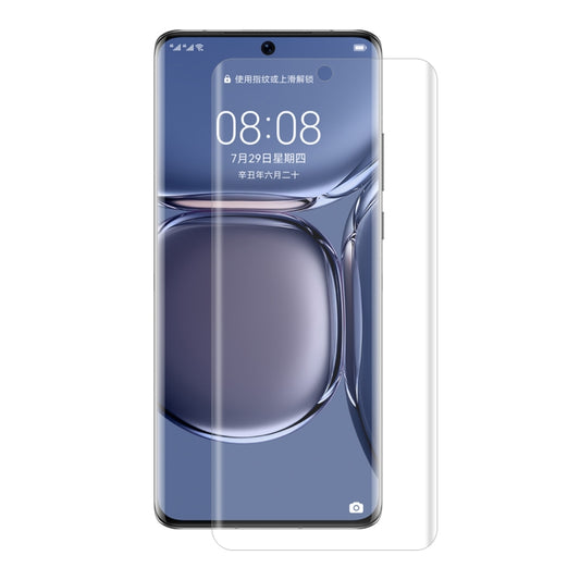 For Huawei P50 Pro ENKAY Hat-Prince 3D Curved Full Coverage PET Hot Bending HD Screen Protector Soft Film Support Fingerprint Unlock - For Huawei by ENKAY | Online Shopping UK | buy2fix