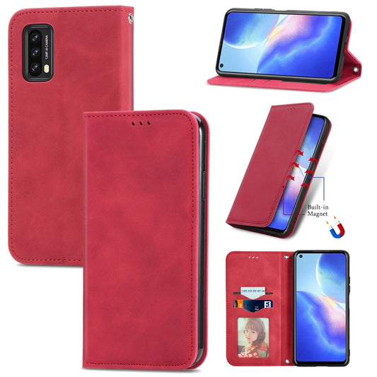 For Blackview A90 Retro Skin Feel Business Magnetic Horizontal Flip Leather Case with Holder & Card Slots & Wallet & Photo Frame(Red) - More Brand by buy2fix | Online Shopping UK | buy2fix