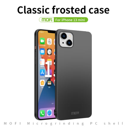 For iPhone 13 mini  MOFI Frosted PC Ultra-thin Hard Case(Gold) - iPhone 13 mini Cases by MOFI | Online Shopping UK | buy2fix