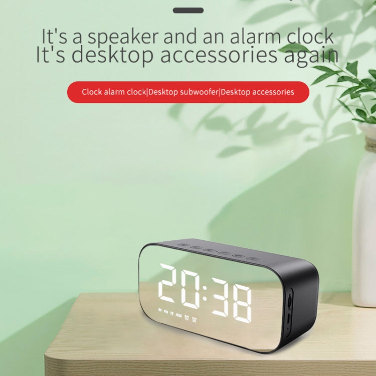 AEC BT518 Portable Wireless Bluetooth Speaker LED Alarm Clock Support AUX / TF Card / FM - Desktop Speaker by AEC | Online Shopping UK | buy2fix