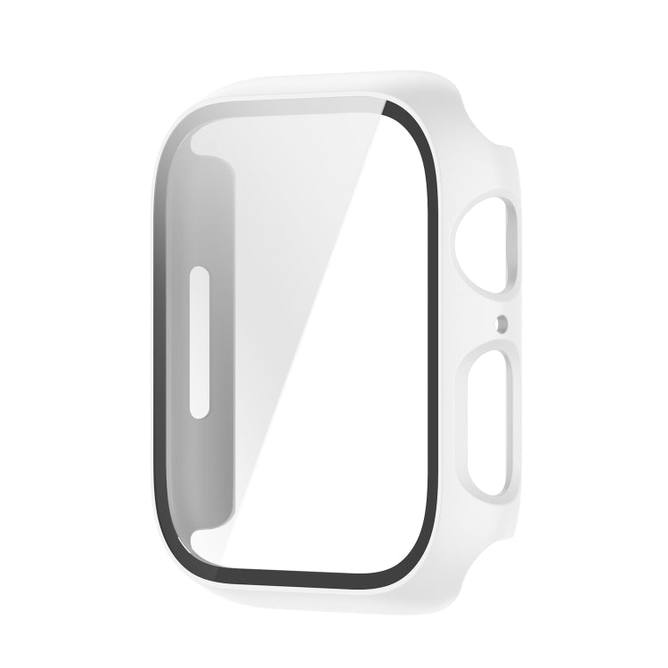 Shockproof PC Protective Case with Tempered Glass Film For Apple Watch Series 9 / 8 / 7 41mm(blue) - Watch Cases by buy2fix | Online Shopping UK | buy2fix