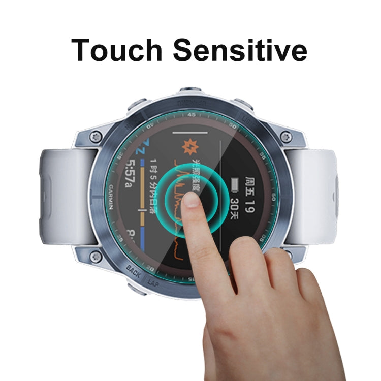 10 PCS For Garmin Fenix 7 ENKAY 0.2mm 9H Tempered Glass Screen Protector Watch Film - Screen Protector by ENKAY | Online Shopping UK | buy2fix
