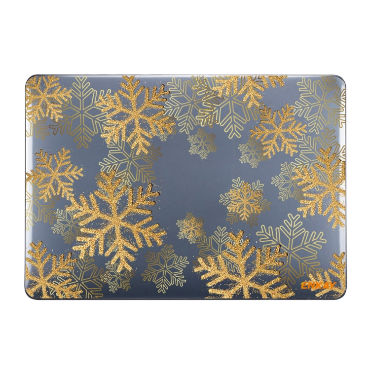 ENKAY Vintage Pattern Series Laotop Protective Crystal Case For MacBook Pro 13.3 inch A1706 / A1708 / A1989 / A2159(Golden Snowflake) - MacBook Pro Cases by ENKAY | Online Shopping UK | buy2fix