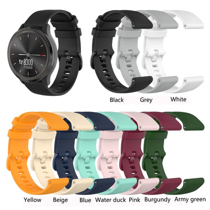 For Amazfit GTS 3 Checkered Silicone Watch Band(Grey) - Watch Bands by buy2fix | Online Shopping UK | buy2fix