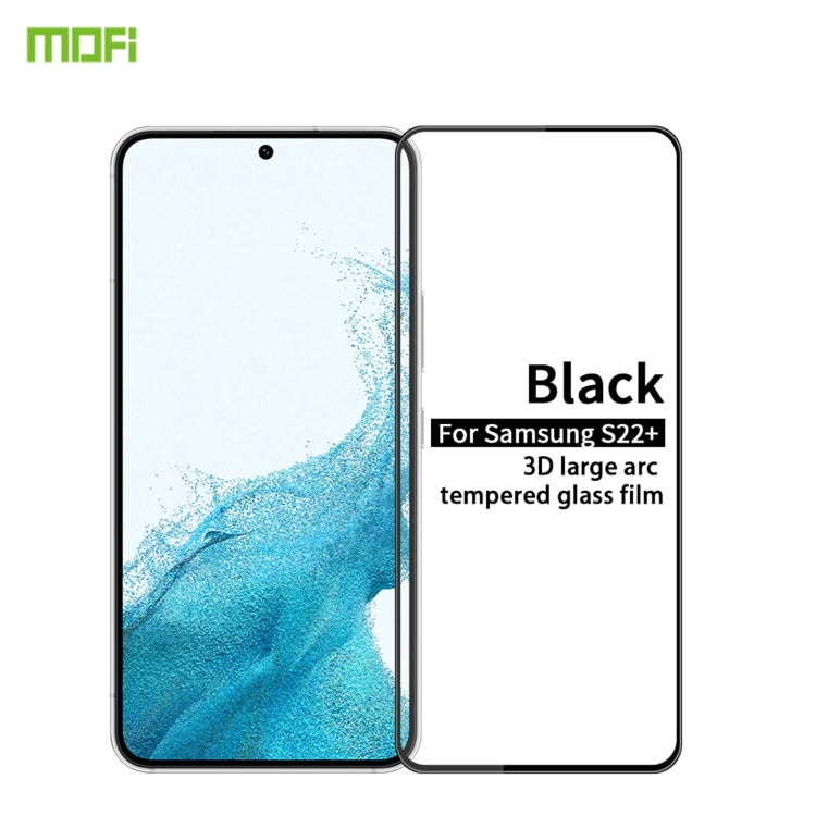 For Samsung Galaxy S22+ 5G MOFI 9H 3D Explosion-proof Tempered Glass Film(Black) - Galaxy S22+ 5G Tempered Glass by MOFI | Online Shopping UK | buy2fix