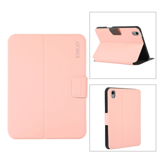 For iPad mini 2024 / mini 6 ENKAY Leather Stand Smart Tablet Case(Pink) - iPad mini 6 Cases by ENKAY | Online Shopping UK | buy2fix