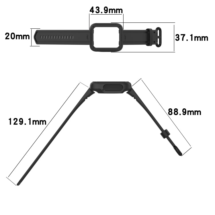 For Xiaomi Mi Watch 2 Lite Silicone Solid Color Watch Band(Black) - Watch Bands by buy2fix | Online Shopping UK | buy2fix