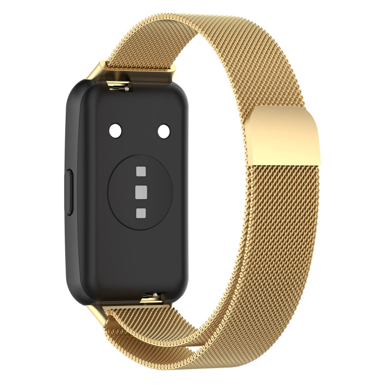 For Huawei Band 7 Milan Magnetic Watch Band(Gold) - Watch Bands by buy2fix | Online Shopping UK | buy2fix