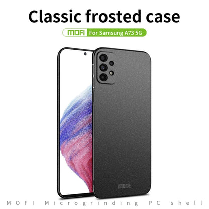 For Samsung Galaxy A73 5G MOFI Fandun Series Frosted PC Ultra-thin All-inclusive Phone Case(Black) - Galaxy Phone Cases by MOFI | Online Shopping UK | buy2fix