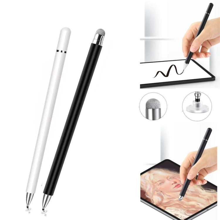 AT-30 2-in-1  Silicone Sucker + Conductive Cloth Head Handwriting Touch Screen Pen Mobile Phone Passive Capacitive Pen(Black) - Stylus Pen by buy2fix | Online Shopping UK | buy2fix