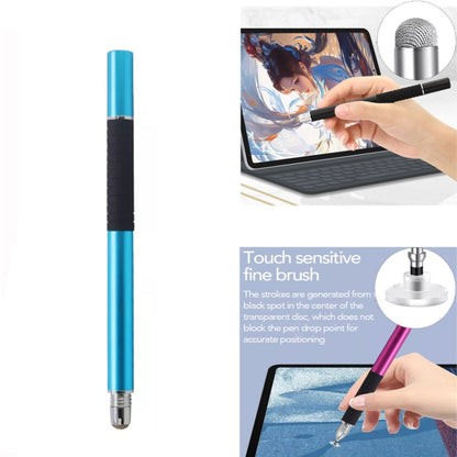 AT-31 Conductive Cloth Head + Precision Sucker Capacitive Pen Head 2-in-1 Handwriting Stylus with 2 Pen Head(Light Blue) - Stylus Pen by buy2fix | Online Shopping UK | buy2fix