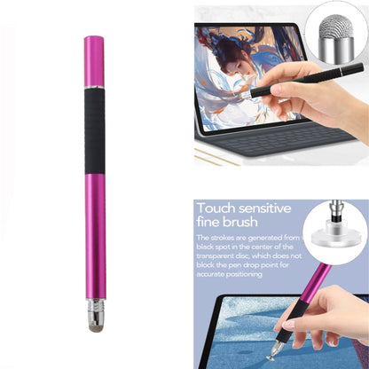 AT-31 Conductive Cloth Head + Precision Sucker Capacitive Pen Head 2-in-1 Handwriting Stylus with 2 Pen Head(Rose Red) - Stylus Pen by buy2fix | Online Shopping UK | buy2fix
