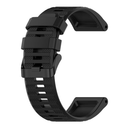 For Garmin Fenix 6 Sapphire GPS 22mm Horizontal Texture Silicone Watch Band with Removal Tool(Black) - Watch Bands by buy2fix | Online Shopping UK | buy2fix