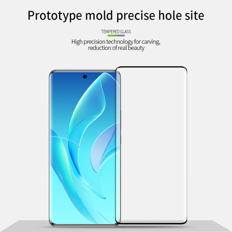 For Honor 80 SE PINWUYO 9H 3D Hot Bending Tempered Glass Film(Black) - Honor Tempered Glass by PINWUYO | Online Shopping UK | buy2fix