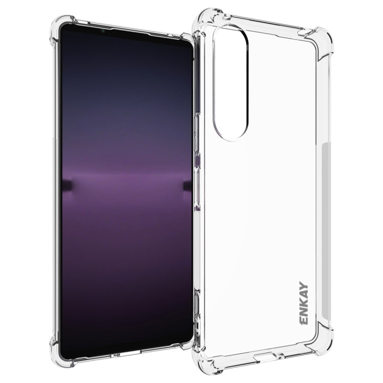 For Sony Xperia 1 V ENKAY Hat-Prince Clear TPU Shockproof Phone Case - Sony Cases by ENKAY | Online Shopping UK | buy2fix