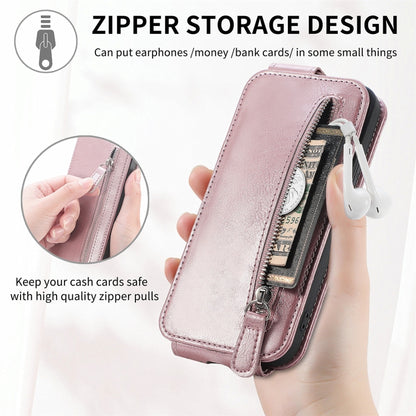 For Xiaomi Redmi 13C 5G Zipper Wallet Vertical Flip Leather Phone Case(Pink) - 13C Cases by buy2fix | Online Shopping UK | buy2fix