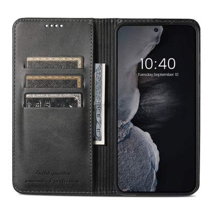 For Samsung Galaxy S23+ 5G Suteni Calf Texture Horizontal Flip Leather Phone Case(Black) - Galaxy S23+ 5G Cases by Suteni | Online Shopping UK | buy2fix