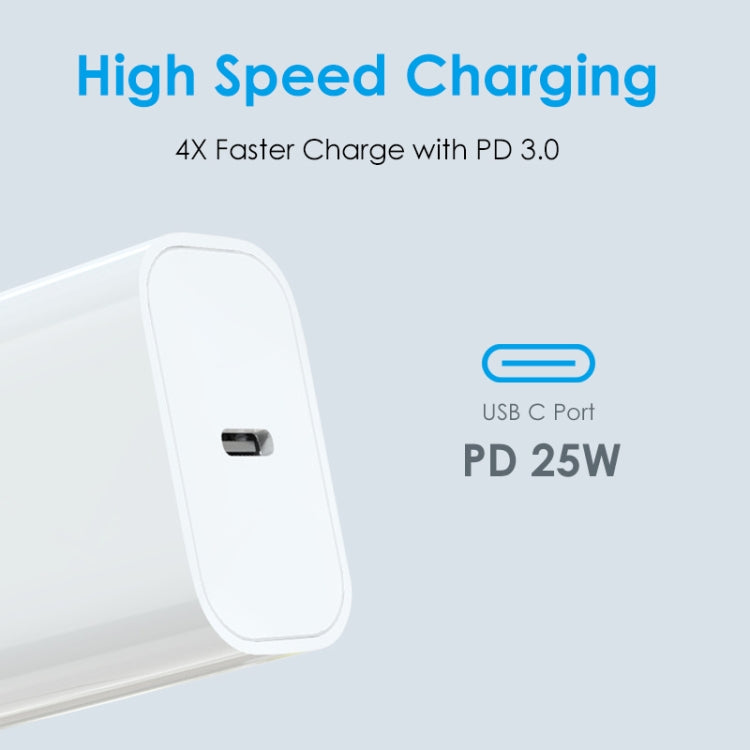 NORTHJO NOPD2501 PD 25W USB-C / Type-C Single Port Fast Charger, Plug Type:UK Plug(White) - USB Charger by NORTHJO | Online Shopping UK | buy2fix