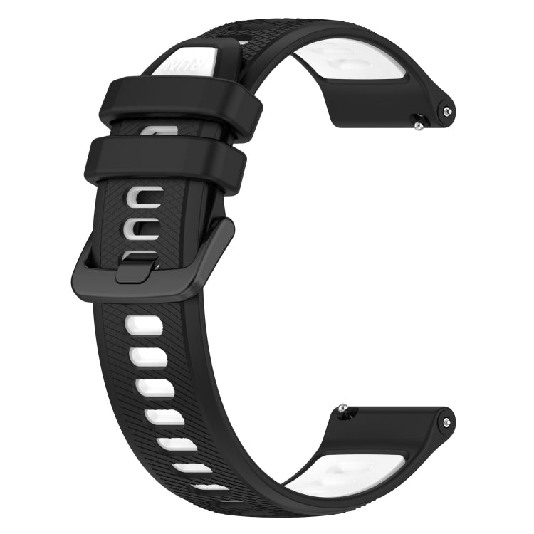 For Huawei GT2 46mm 22mm Sports Two-Color Silicone Watch Band(Black+White) - Watch Bands by buy2fix | Online Shopping UK | buy2fix