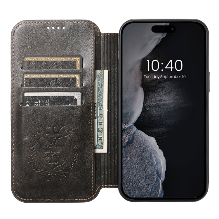 For iPhone 13 Suteni J05 Leather Magnetic Magsafe Phone Case(Black) - iPhone 13 Cases by Suteni | Online Shopping UK | buy2fix