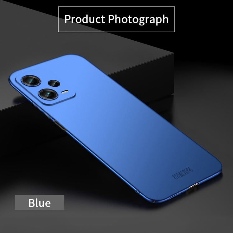 For Xiaomi Redmi Note 12 Pro 5G Global MOFI Micro-Frosted PC Ultra-thin Hard Phone Case(Blue) - Xiaomi Cases by MOFI | Online Shopping UK | buy2fix