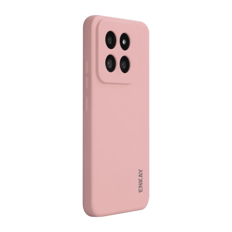 For Xiaomi 14 Pro ENKAY Hat-Prince Liquid Silicone Shockproof Soft Phone Case(Pink) - 14 Pro Cases by ENKAY | Online Shopping UK | buy2fix