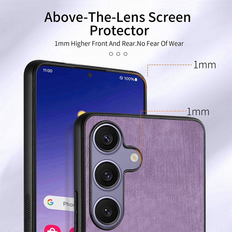 For Samsung Galaxy S25+ 5G Retro Skin-feel Ring Card Wallet Phone Case(Purple) - Galaxy S25+ 5G Cases by buy2fix | Online Shopping UK | buy2fix