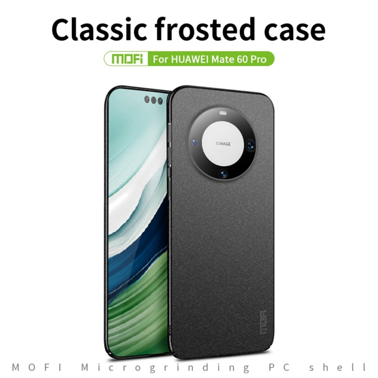 For Huawei Mate 60 Pro MOFI Fandun Series Frosted PC Ultra-thin All-inclusive Phone Case(Blue) - Huawei Cases by MOFI | Online Shopping UK | buy2fix