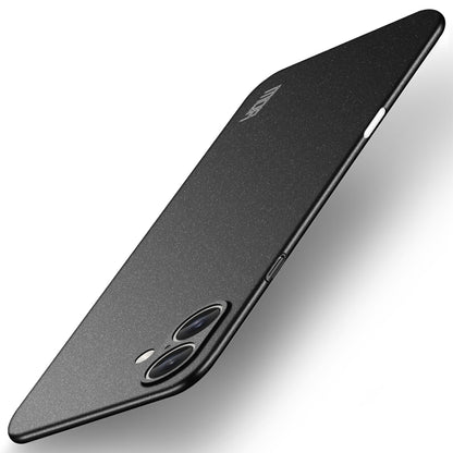 For iPhone 16 Plus MOFI Fandun Series Frosted PC Ultra-thin All-inclusive Phone Case(Black) - iPhone 16 Plus Cases by MOFI | Online Shopping UK | buy2fix