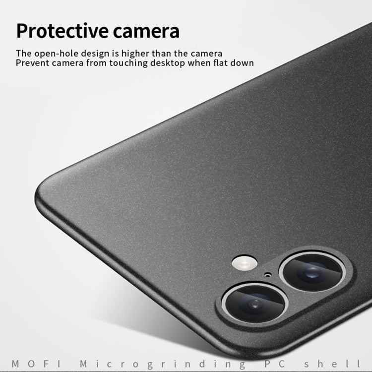 For iPhone 16 Plus MOFI Fandun Series Frosted PC Ultra-thin All-inclusive Phone Case(Black) - iPhone 16 Plus Cases by MOFI | Online Shopping UK | buy2fix