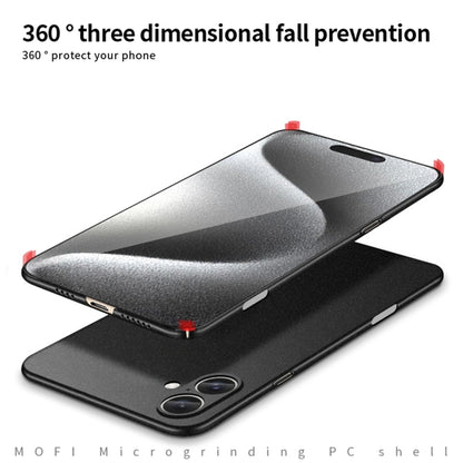 For iPhone 16 Plus MOFI Fandun Series Frosted PC Ultra-thin All-inclusive Phone Case(Black) - iPhone 16 Plus Cases by MOFI | Online Shopping UK | buy2fix