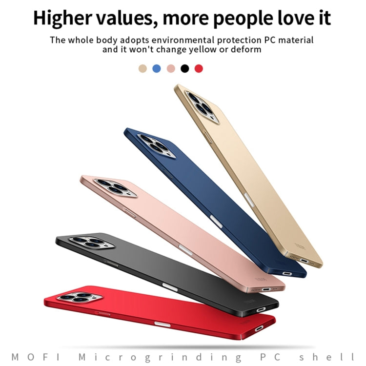 For iPhone 16 Pro MOFI Frosted PC Ultra-thin Hard Phone Case(Gold) - iPhone 16 Pro Cases by MOFI | Online Shopping UK | buy2fix