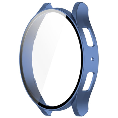 For Samsung Galaxy Watch6 40mm PC + Tempered Film Integrated Watch Protective Case(Blue) - Watch Cases by buy2fix | Online Shopping UK | buy2fix