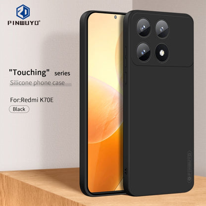 For Xiaomi Redmi K70E PINWUYO Sense Series Liquid Silicone TPU Phone Case(Black) - K70E Cases by PINWUYO | Online Shopping UK | buy2fix