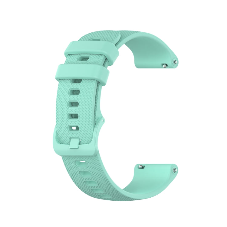 For Samsung Galaxy Watch 6 40mm 20mm Checkered Silicone Watch Band(Teal) - Watch Bands by buy2fix | Online Shopping UK | buy2fix